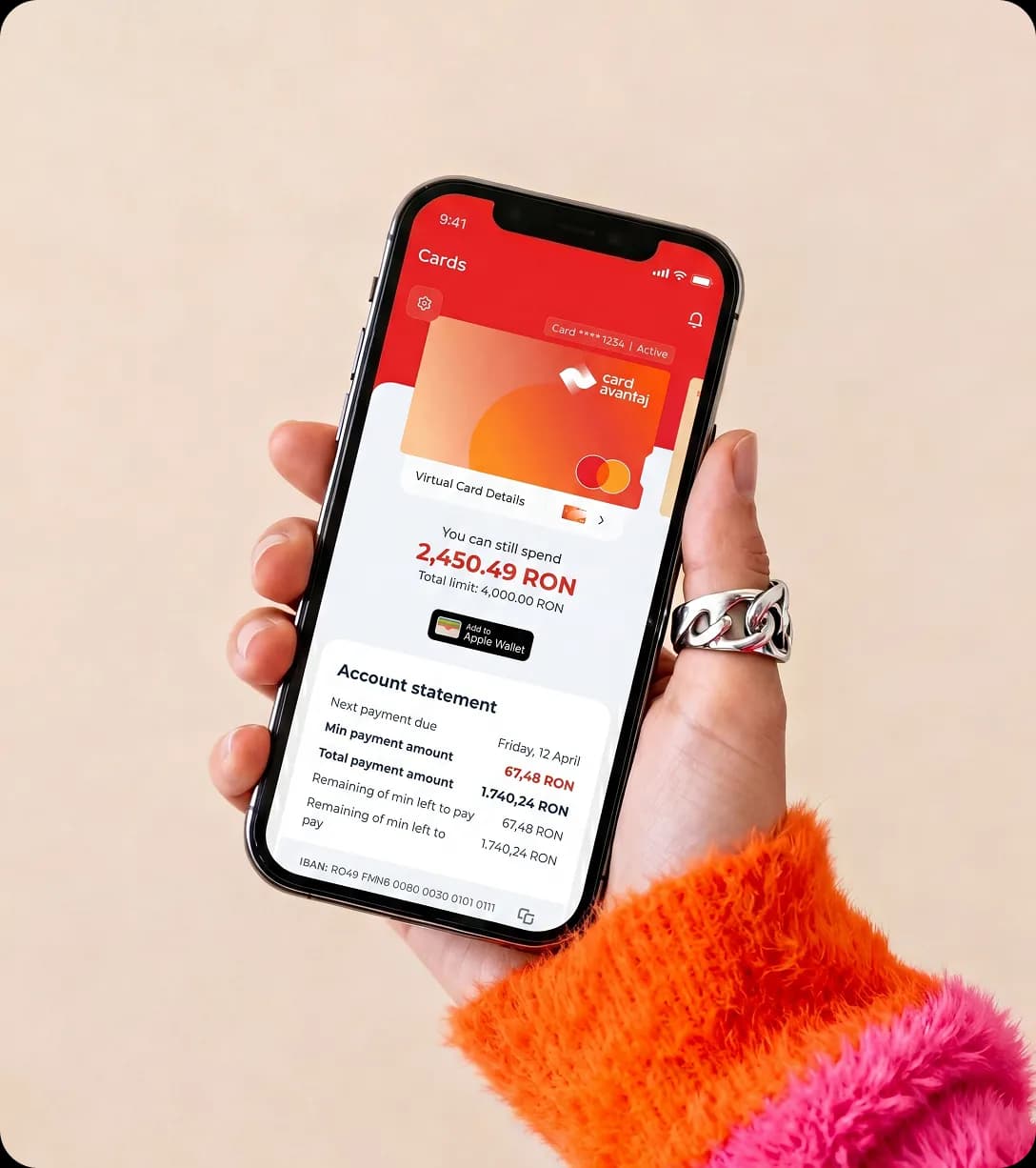 Avantaj Card debt view